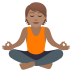 🧘🏽 person in lotus position: medium skin tone display on JoyPixels